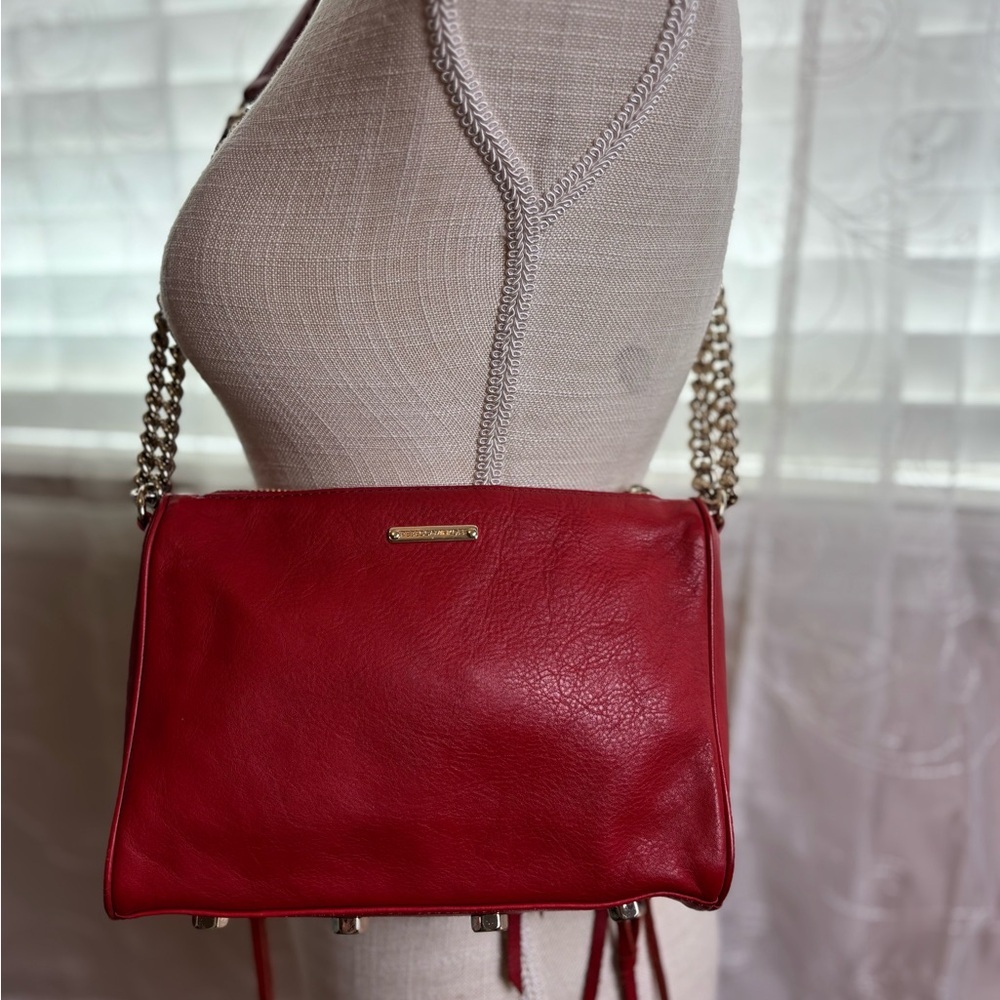 Rebecca Minkoff 5 Zip Red Crossbody Bag - Picture 4 of 16